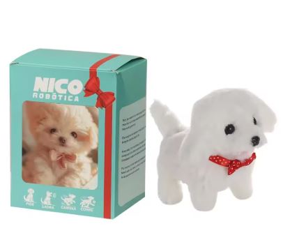 BowLift | Nicoo Interactive Robot Puppy | Walks, Barks, Wags Tail | Plush, Battery-Operated Toy