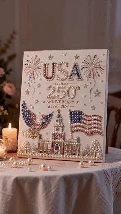 🔥LAST DAY 50% OFF - 🇺🇸 USA 250th Anniversary DIY Pearl Painting Kit ✨❤️🔥