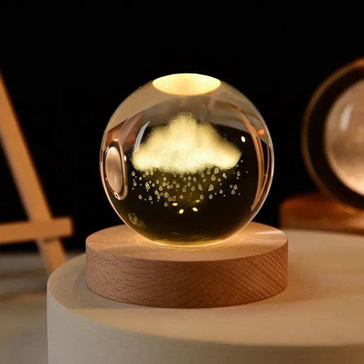 3D Crystal Planet Night Light