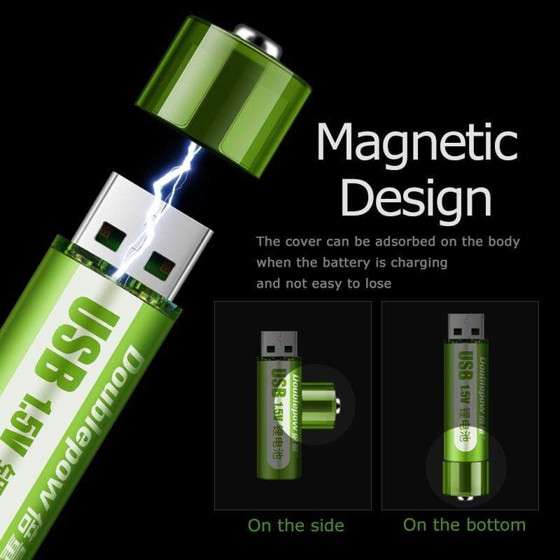 Rechargeable Built-in USB 1.5V AA Lithium Battery