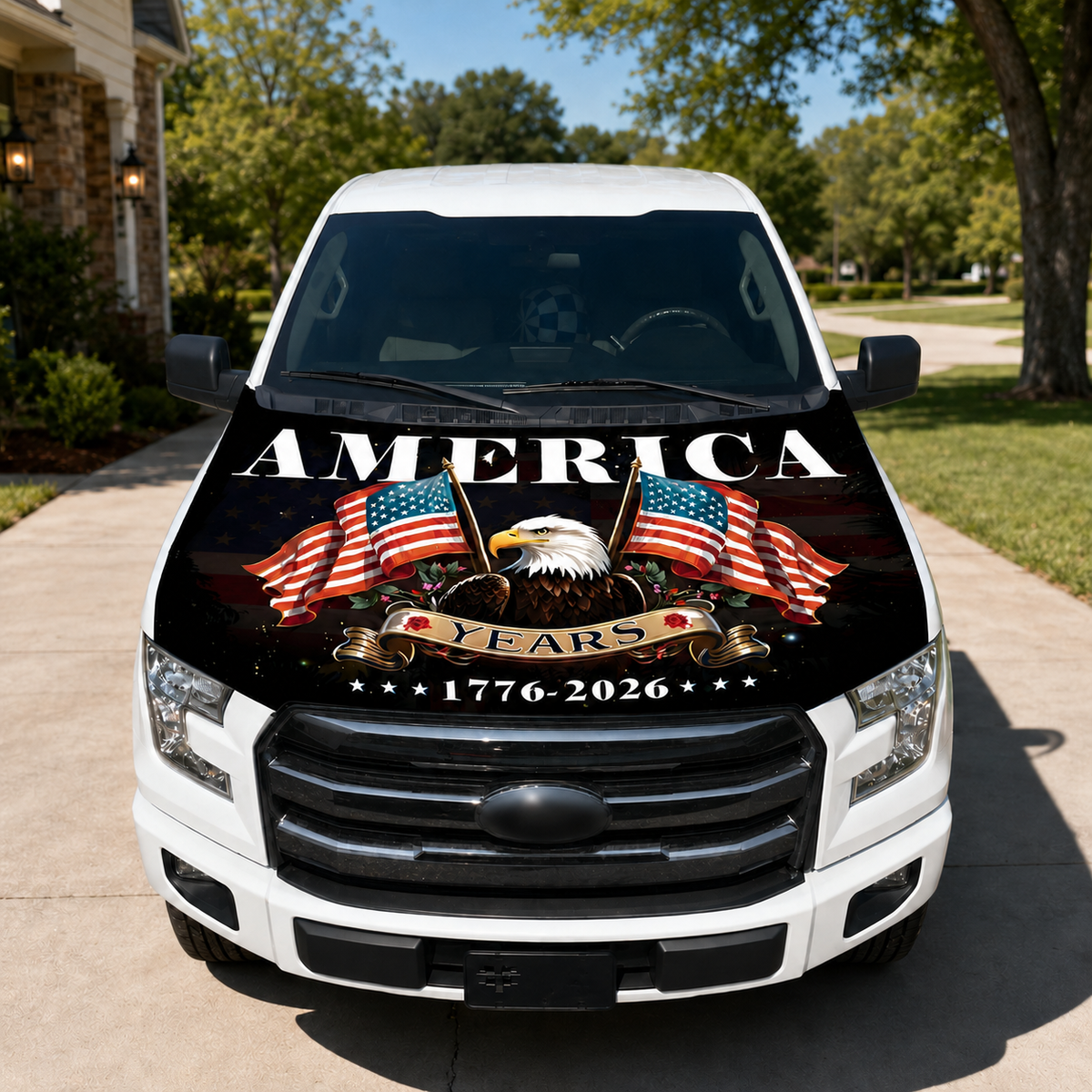 🎉4th Of July Flash Sale 65K+🔥American Car Hood Flag🦅No Glue No Tools🚗 Install in 1 Minute
