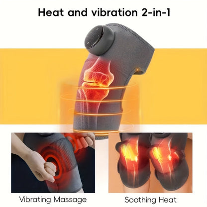 Heated Knee & Joint Massager – Cordless Vibration Wrap for Pain Relief