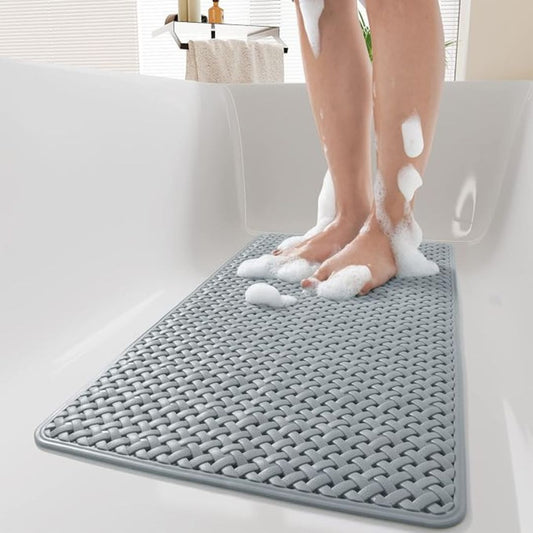 Non-Slip Bathtub Mat with Suction Cups – Quick Drying Non Skid Bath Mat for Safety, Ideal Non Slip Shower Mat for Elderly