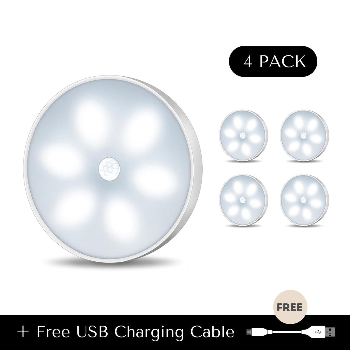 Amber Automatic Motion Sensor Light-4Sets