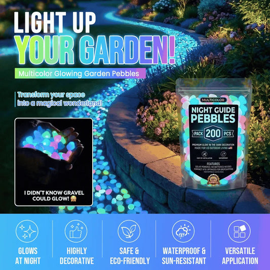 🌈 Colorful Glow in the Dark Garden Stones