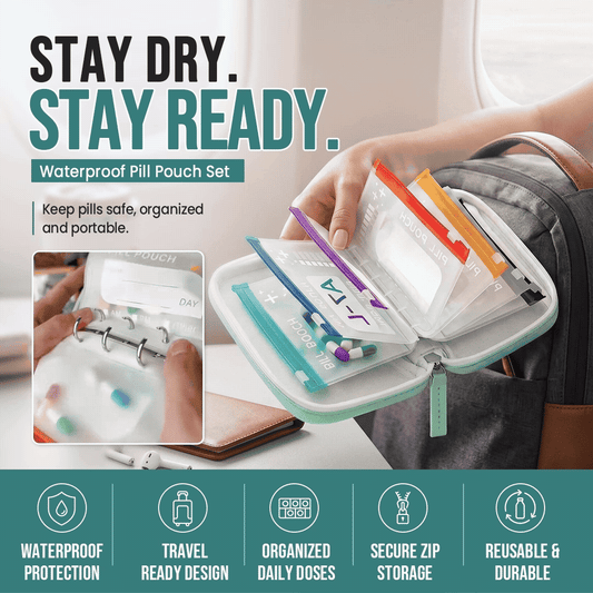 A8 14 Pages Waterproof Pill Box