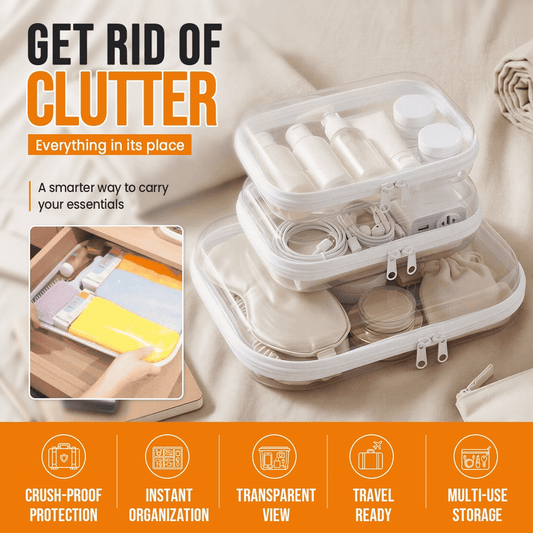 Clear Hard Shell Zipper Case