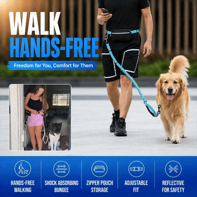 Pet Running Tether Exercise Rope Set Reflective Night Running Sports Pack