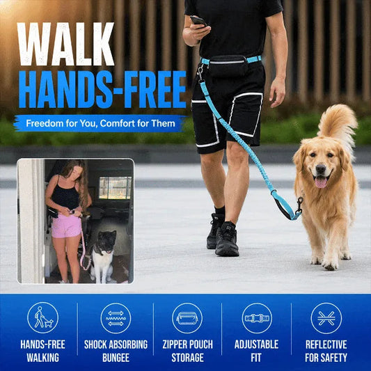 Pet Running Tether Exercise Rope Set Reflective Night Running Sports Pack