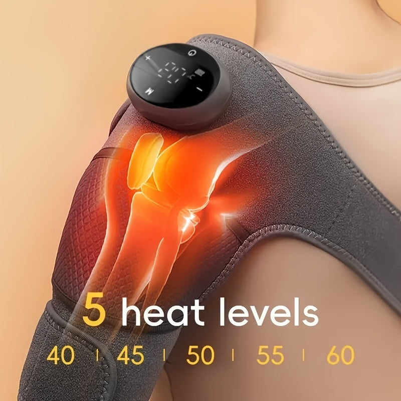 Heated Knee & Joint Massager – Cordless Vibration Wrap for Pain Relief