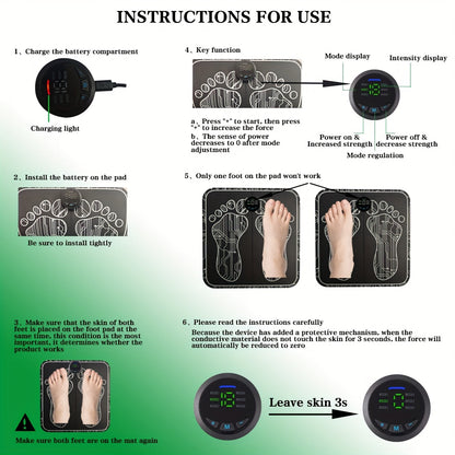 EMS Foot Massager Pad – Circulation & Pain Relief