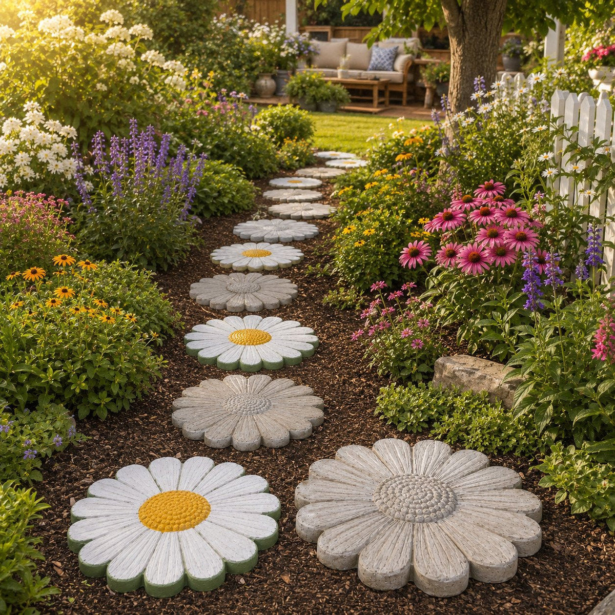 Reusable Decorative Garden Stepping Stone Mold