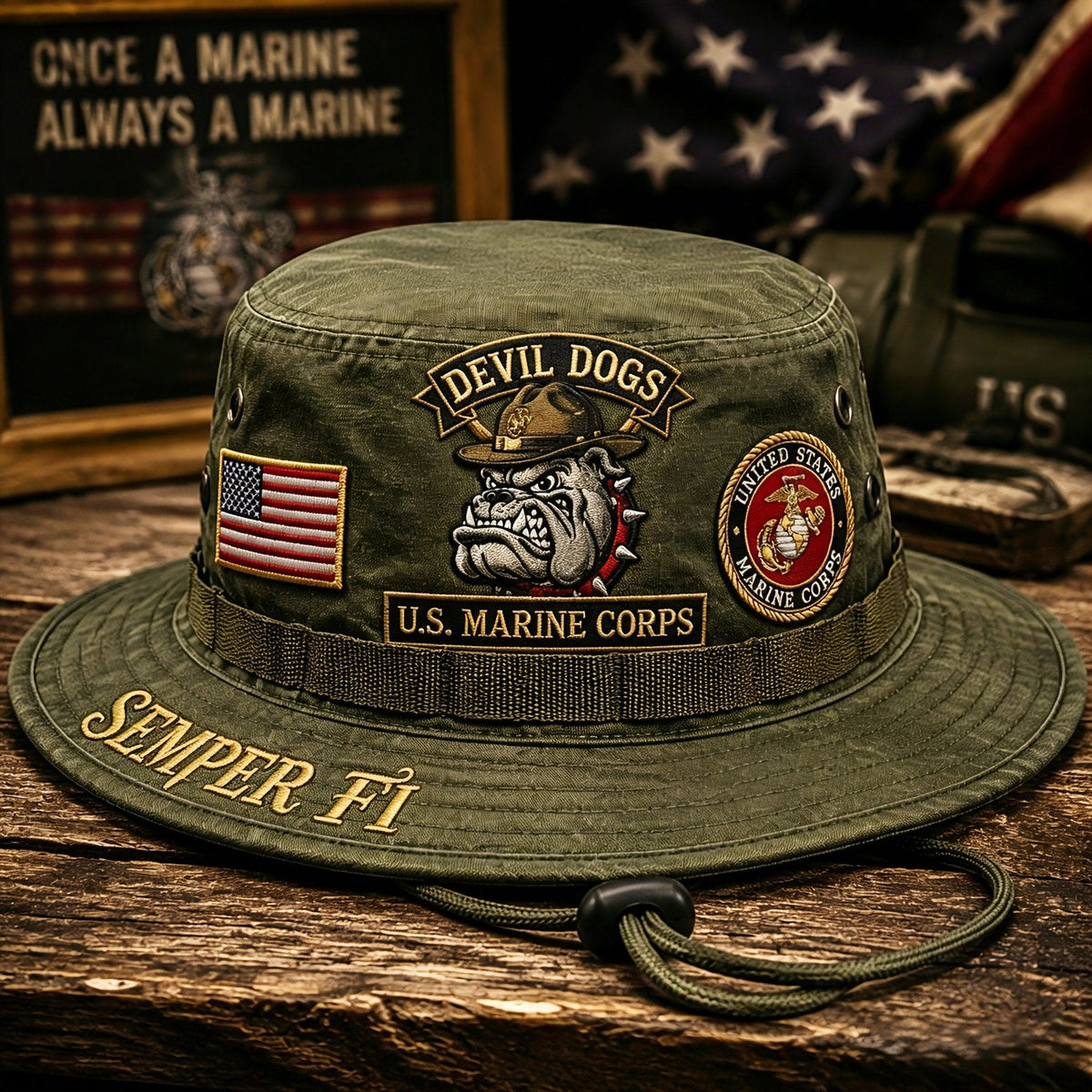 U.S. Marine Corps Devil Dogs Tribute Boonie Hat