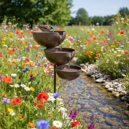 🔥Hot Sale🔥Bring Life Back To Your Garden – Rain Catcher Bird Bath 🌿🐦