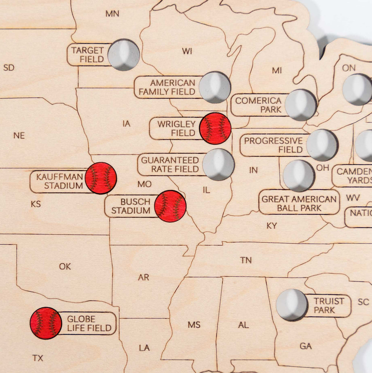 Baseball Stadium Travel Map