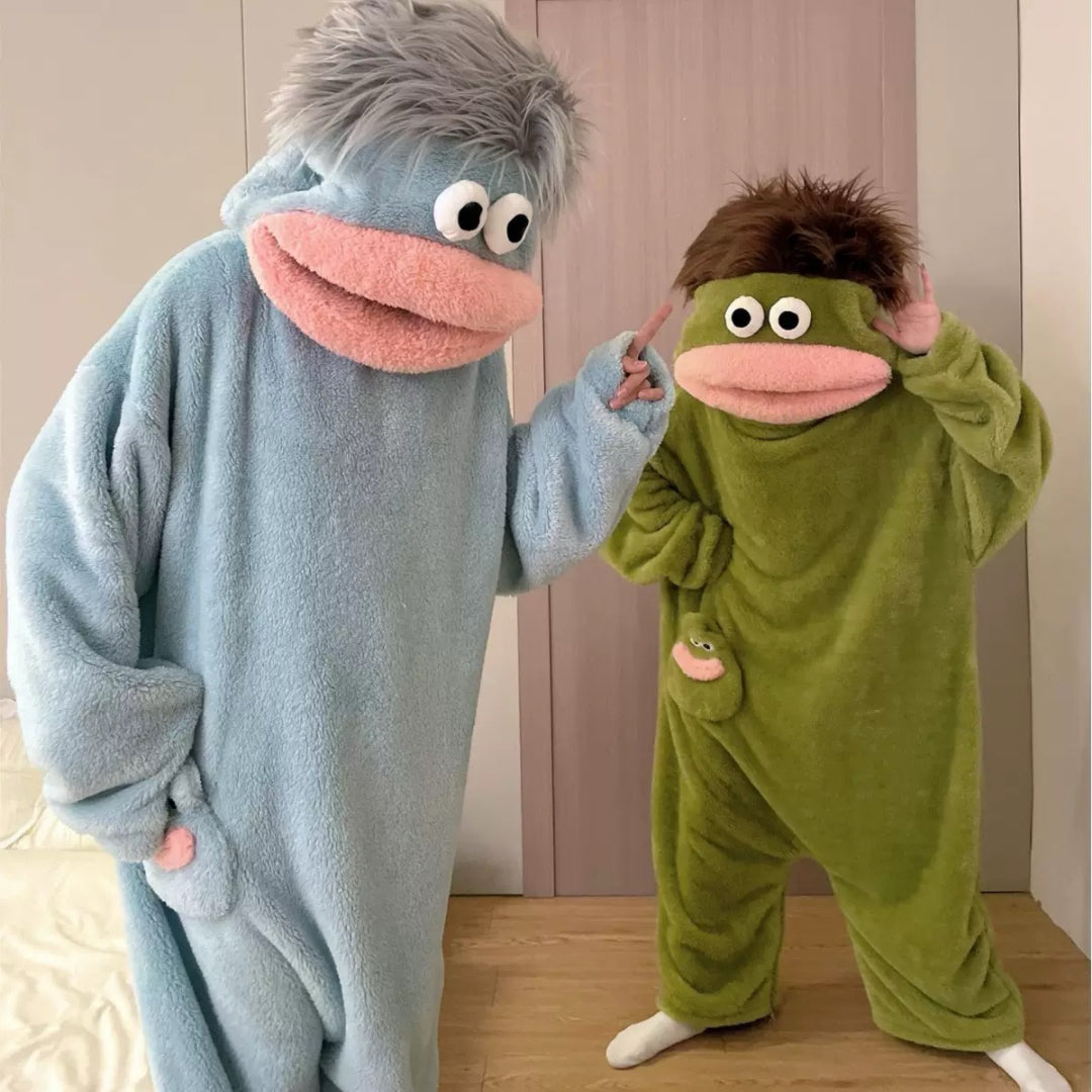 Free Shipping Punk Rock Vibe All Cover Crazy Style Frohawk Plush Onesie Pajamas Party with Comb
