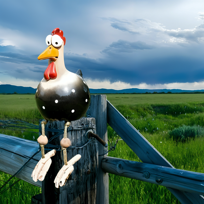Durable Resin Chicken Statue for Outdoor Garden Decor
