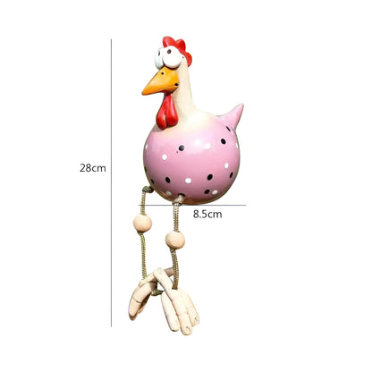 Durable Resin Chicken Statue for Outdoor Garden Decor