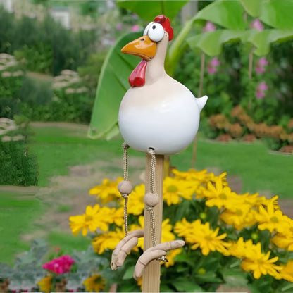 Durable Resin Chicken Statue for Outdoor Garden Decor