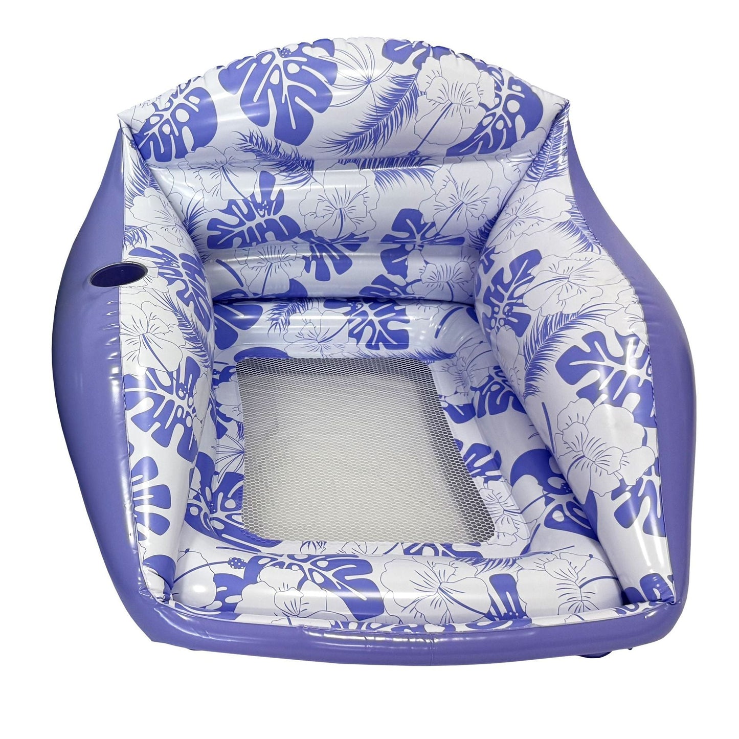 Square Leaf Print Inflatable Water Lounge Float
