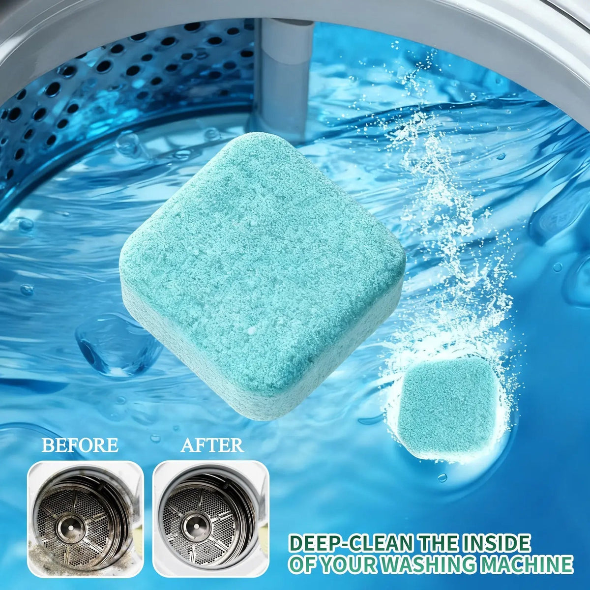 🔥24pcs Powerful Washer Deep Cleaner Tablets – Eliminate Hidden Bacteria & Bad Smells Fast