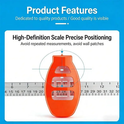 Professional Balance Ruler with Built-In Bubble Level – Picture Hanging Tool