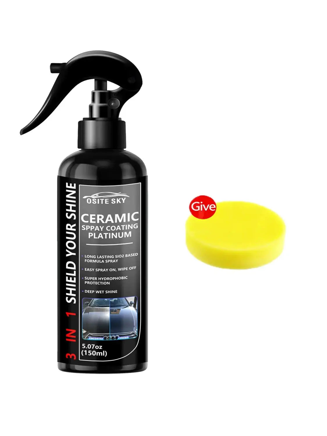 Sopami Nano Ceramic Car Coating Spray 3-in-1 High-Quality Scratch-Resistant Gloss Finish for All Car Paint Types