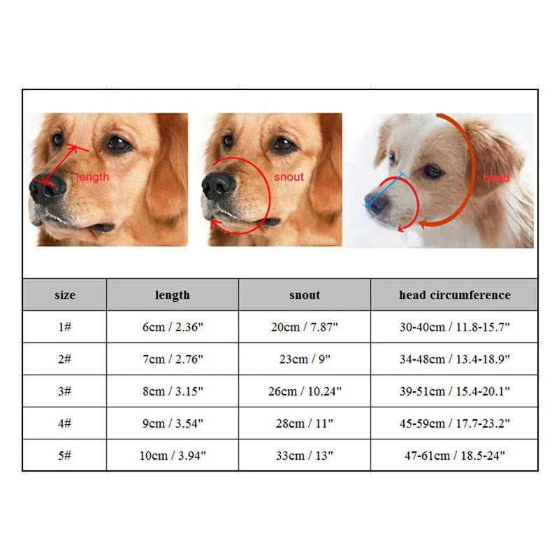 Adjustable Silicone Dog Muzzle – Anti Bite Guard