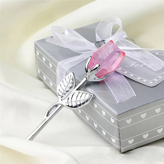 Crystal Glass Rose Figurine - Mother's Day & Christmas Gift