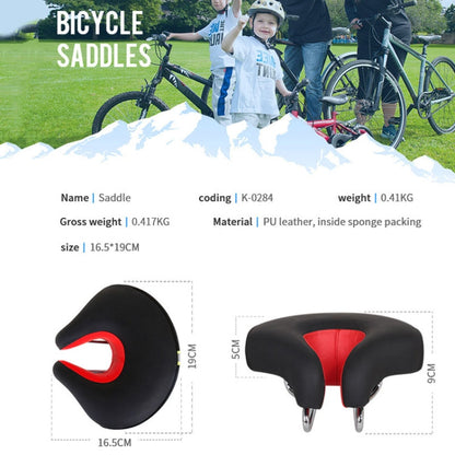 Kalsten | Noseless Bike Saddle Mountain Bike Thick Soft Padding (Blue)