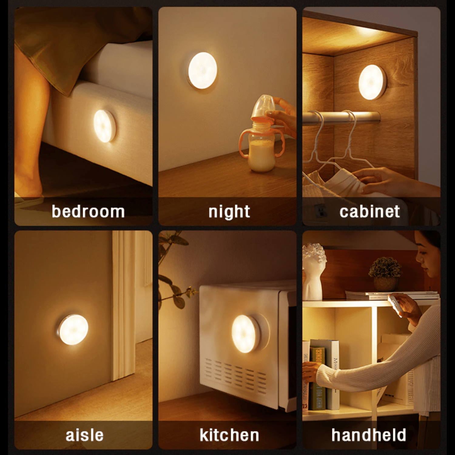 Amber Automatic Motion Sensor Light-4Sets