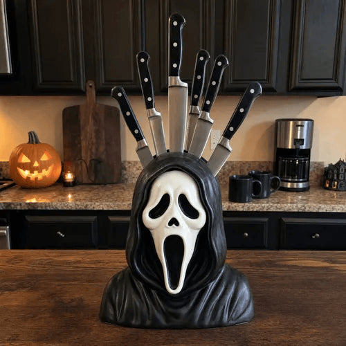 Horror Knife Block The Ultimate Slasher Knife Block Resin Horror Movie Knife Holder