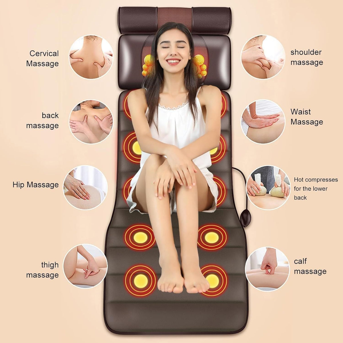 5-in-1 Full Body Massager – Heat, Vibration & Kneading