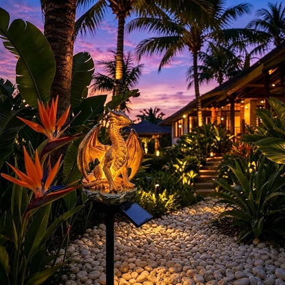 Dragon Legacy Golden Ember Edition Solar Garden Light