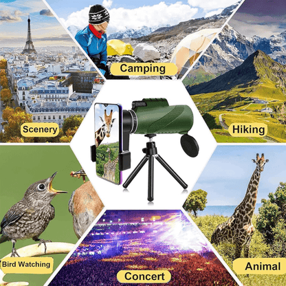 BowLift | Compact Ultra-Zoom Monocular | HD Lens, Lightweight & Perfect for Hiking, Birdwatching, and Sports Events