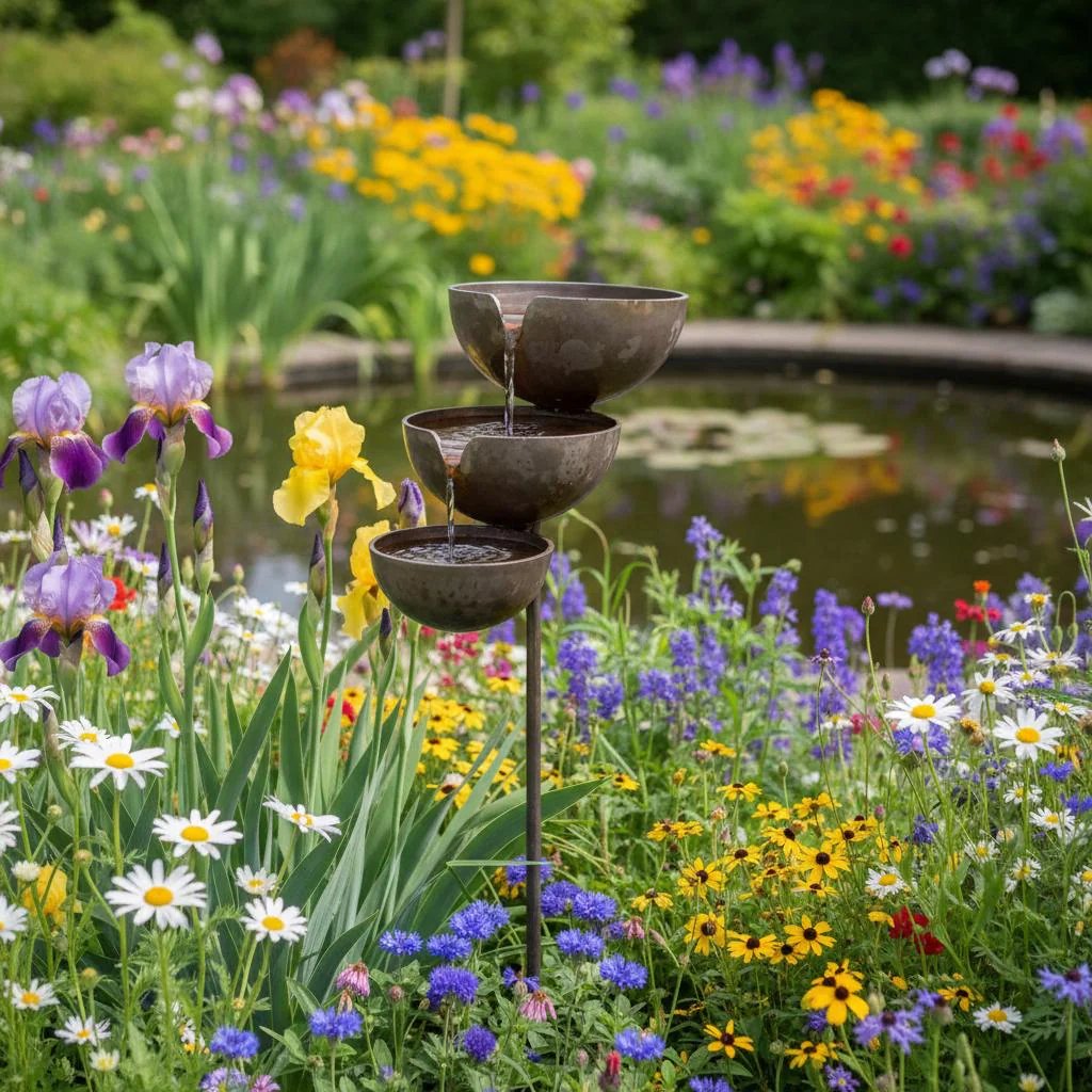 🔥Hot Sale🔥Bring Life Back To Your Garden – Rain Catcher Bird Bath 🌿🐦