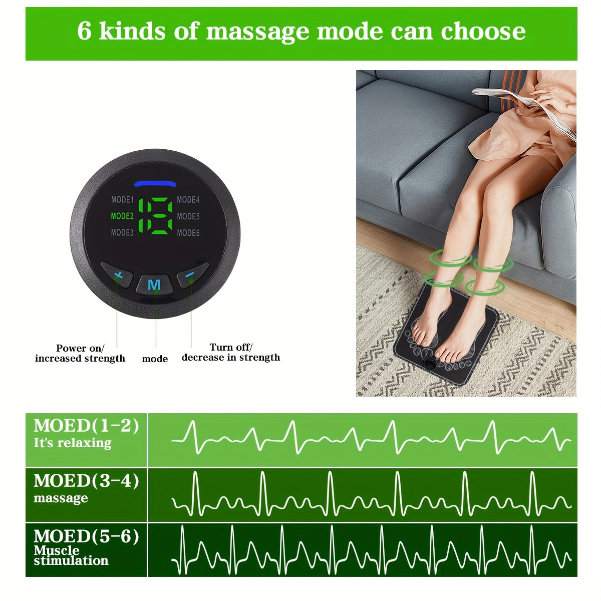 EMS Foot Massager Pad – Circulation & Pain Relief