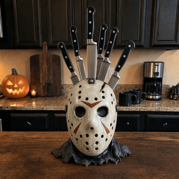 Horror Knife Block The Ultimate Slasher Knife Block Resin Horror Movie Knife Holder
