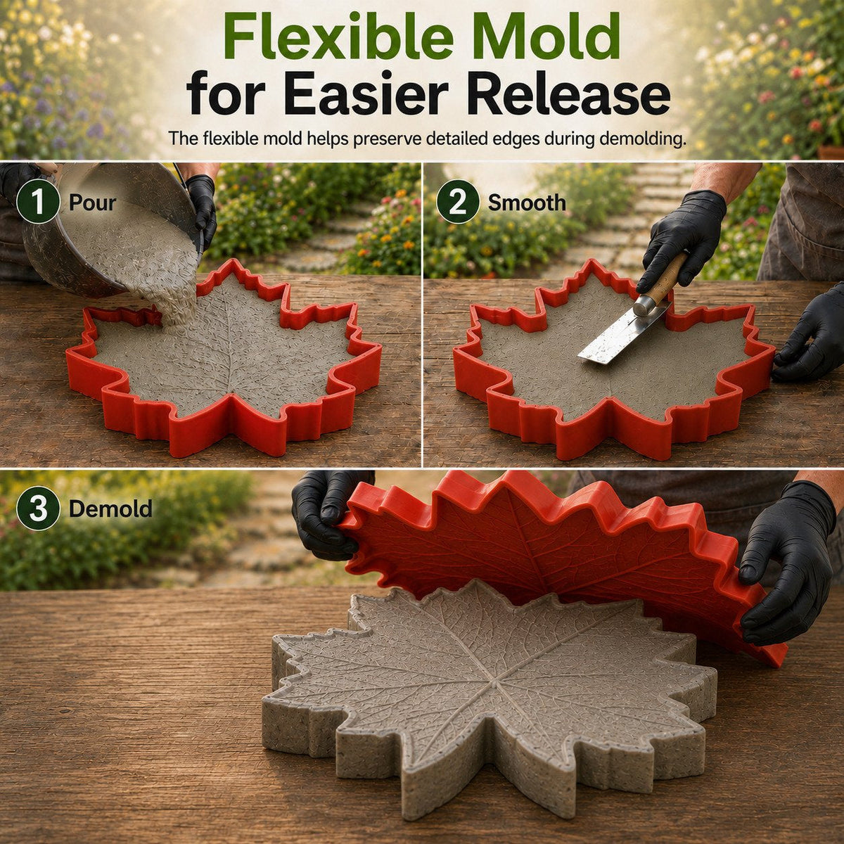 Reusable Decorative Garden Stepping Stone Mold