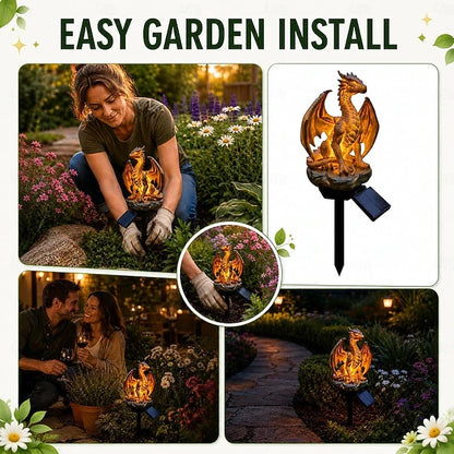 Dragon Legacy Golden Ember Edition Solar Garden Light