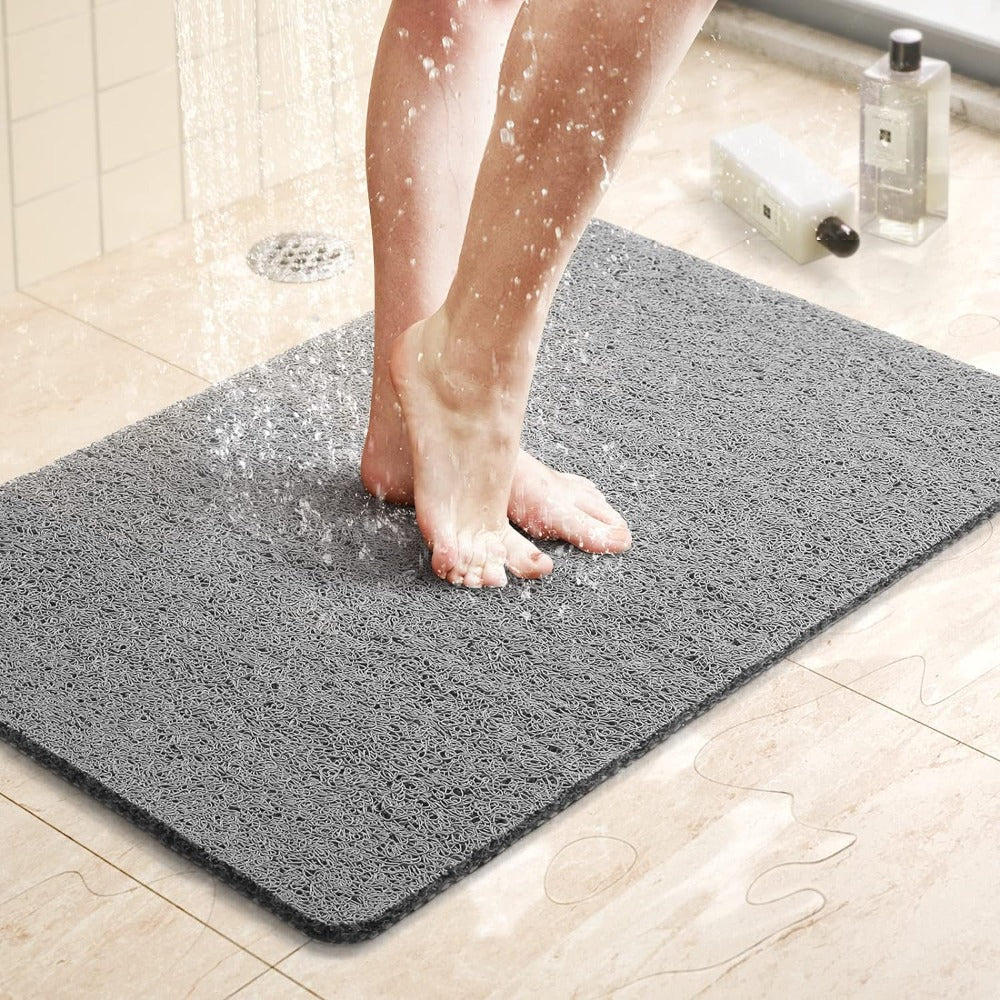 Non-Slip Shower Mat – Soft, Safe, Easy to Clean, Customizable Size, Quick Water Drainage
