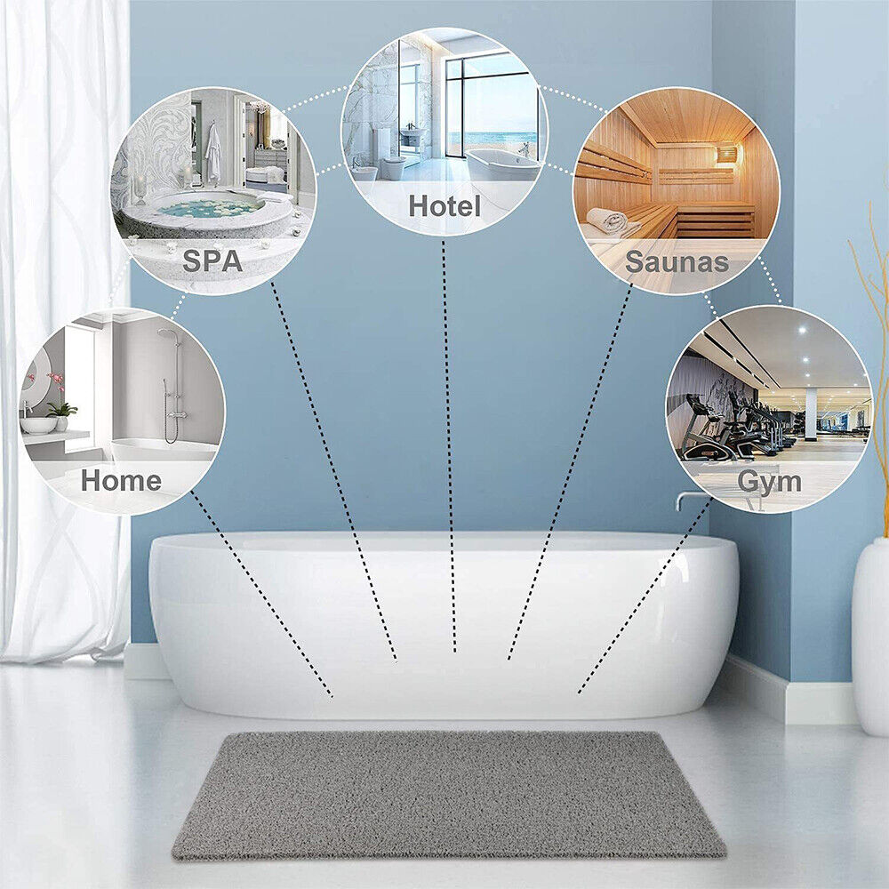 Non-Slip Shower Mat – Soft, Safe, Easy to Clean, Customizable Size, Quick Water Drainage