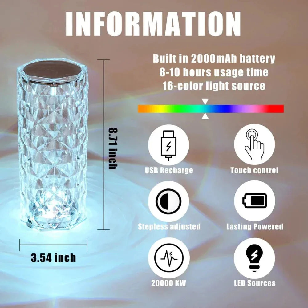 Diamond Crystal Lamp (Multi-Color)-Buy 1 Get 1 Free