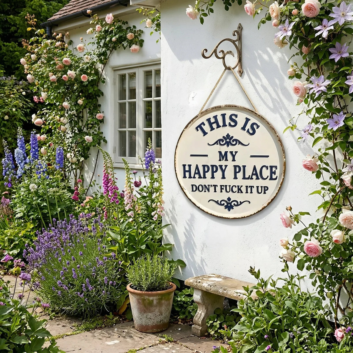 Funny Garden Metal Sign