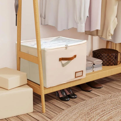👟Space-Saving Fabric Shoe Storage Box with Clear Lid