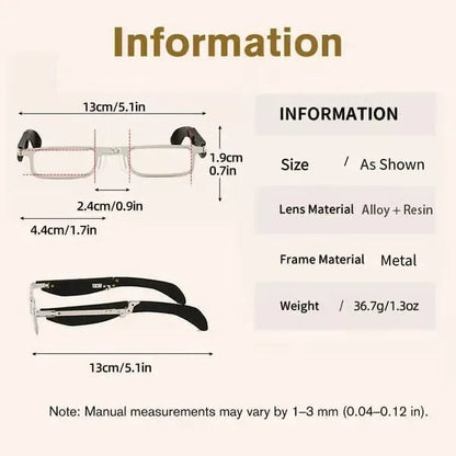 Foldable Anti-Blue Light Reading Glasses with Case