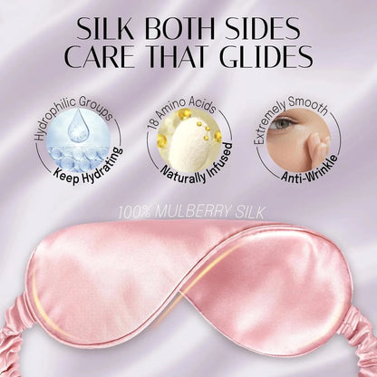 100% Mulberry Silk Eye Mask for Sleeping-2PCS