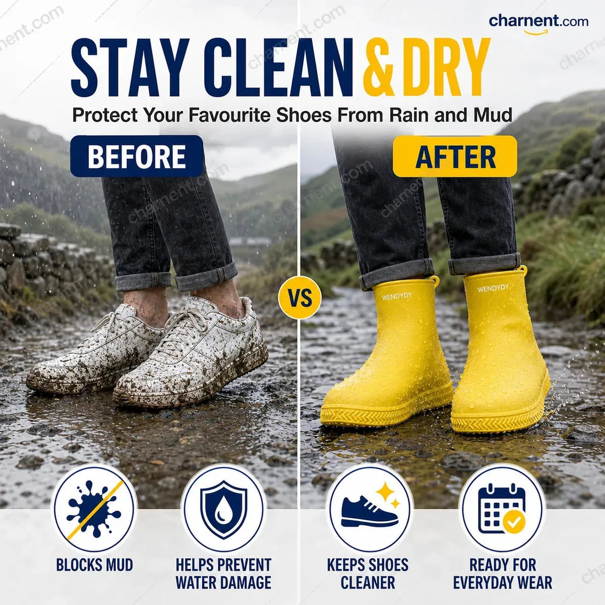 Waterproof Shoe Covers 5 Pairs