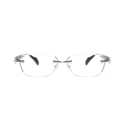 Rimless Metal Anti-Blue Light Reading Glasses 2 Pcs
