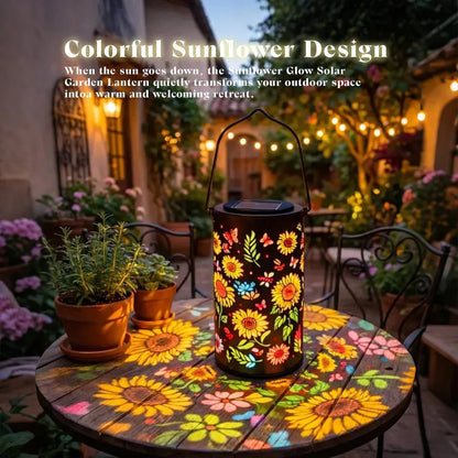 Colorful Sunflower Glow Solar Garden Lantern